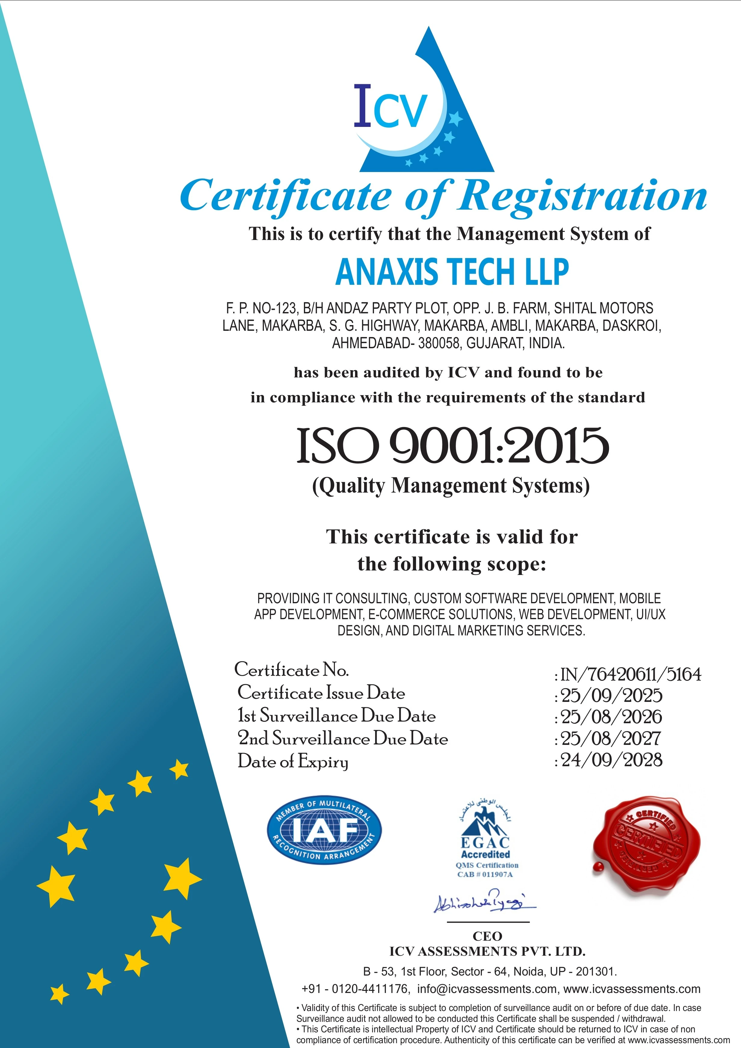 ISO Certificate